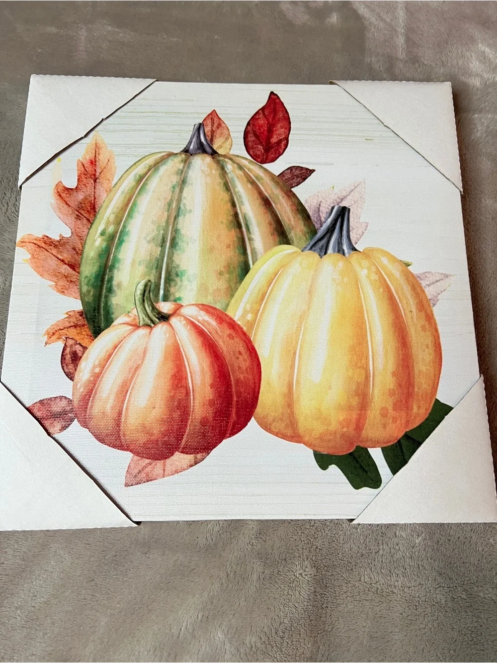 Autumn Pumpkin Truck Wall Art Set - Orange & Green
